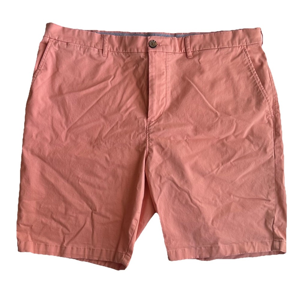 Tommy Hilfiger Men's Chino Club Shorts Flat Front Cotton Twill Pink Size 38